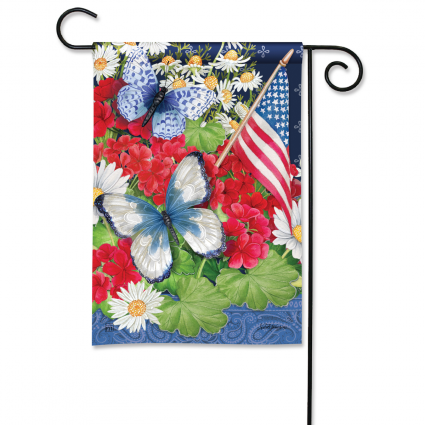 Patriotic Butterflies Mini Flag
