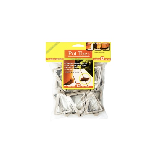 Light Grey Pot Toes 3" 12 Pack