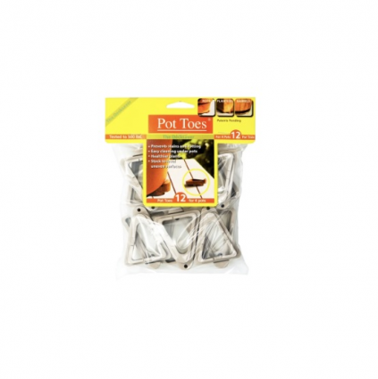Light Grey Pot Toes 3" 12 Pack