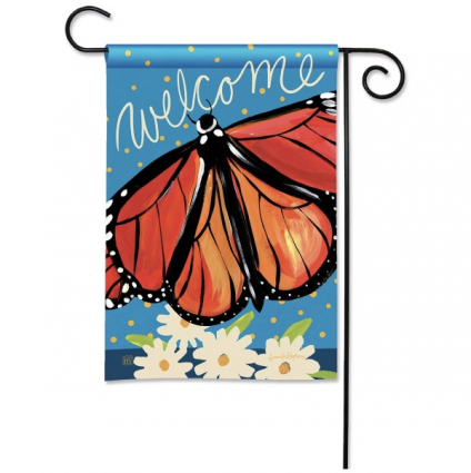 Welcome Monarch Mini Flag