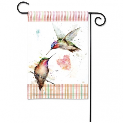 Hummingbird Love Story Mini Flag