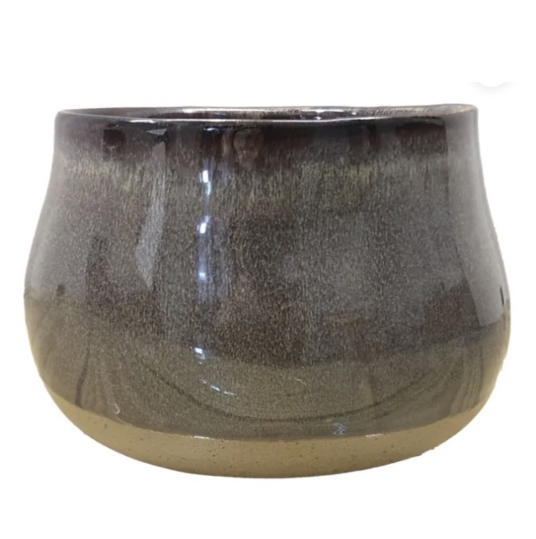 Misty Grey Dewdrop Pot 7"
