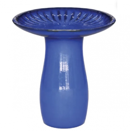 Blue Starburst Birdbath
