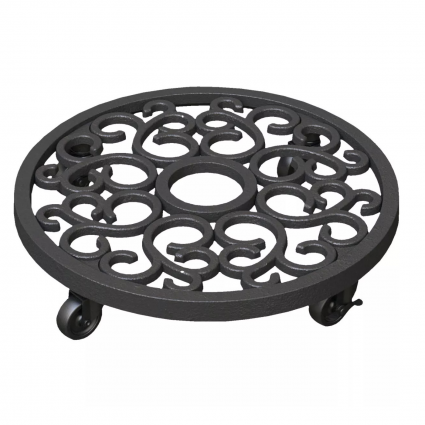 Cast Iron Plant Caddy 12"