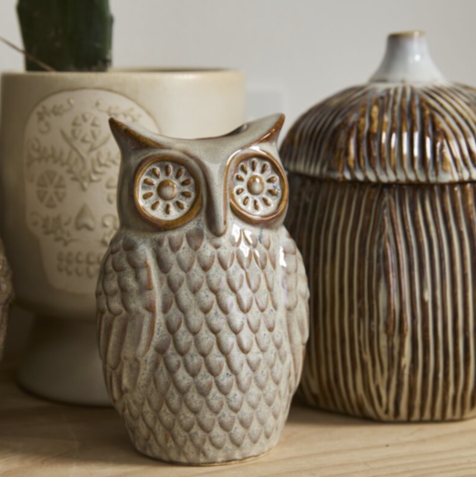 Great Grey Owl Budvase  6.25"H