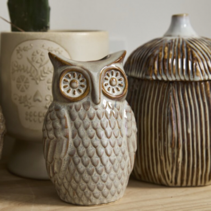 Great Grey Owl Budvase  6.25"H