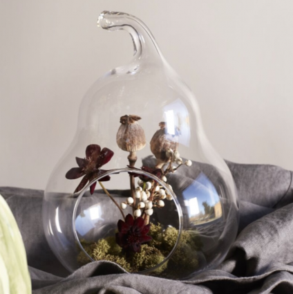 Pear Terrarium 10.25"H