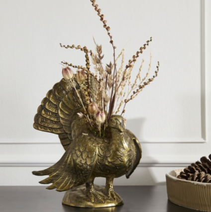 Autumn Turkey Vase 