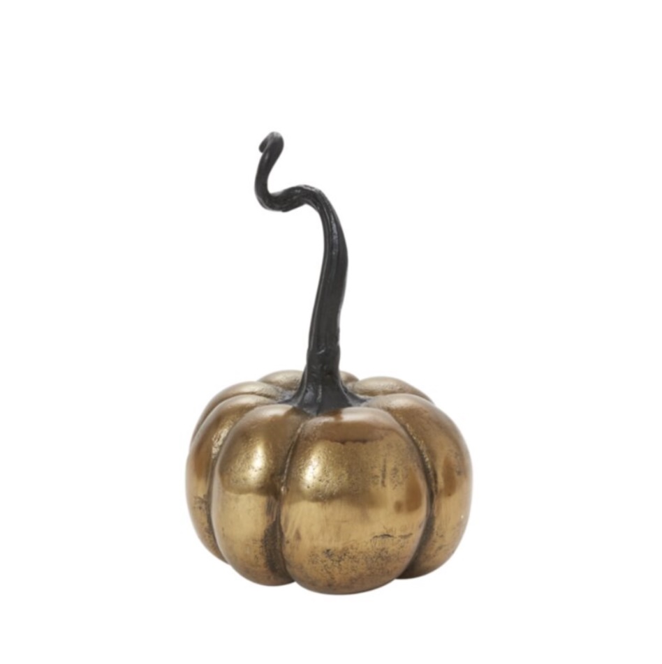 Gold Metal Pumpkin 5.25"