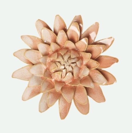 Peach Pink Cereamic Strawflower