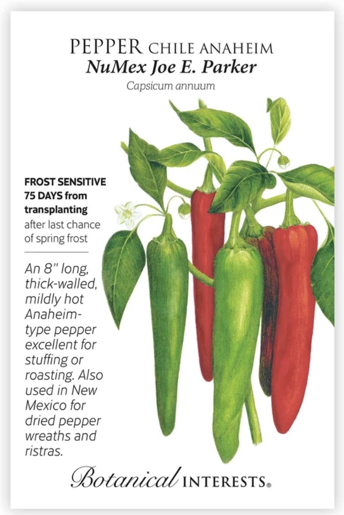 NuMex Joe E. Parker Chile Anaheim Pepper Seeds