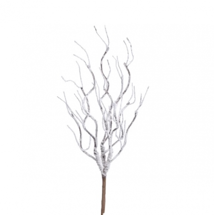 Snowy Twisted Branch Spray 24"