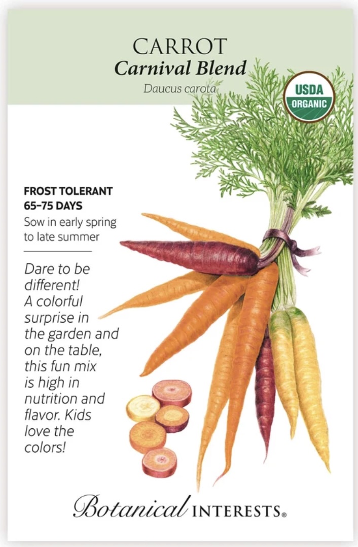 Organic Carnival Blend Carrot Seeds