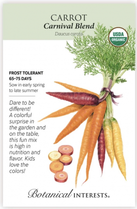 Organic Carnival Blend Carrot Seeds