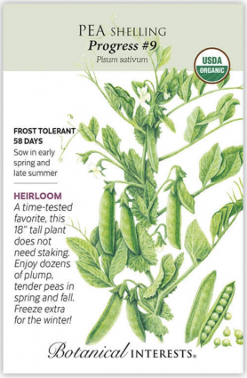 Organic Progress #9 Shelling Pea Seeds