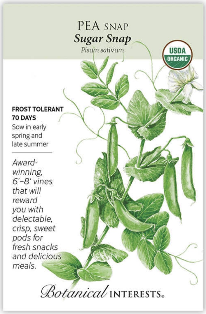 Organic Sugar Snap Pea Seeds