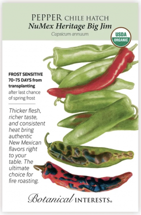 Organic NuMex Heritage Big Jim Hatch Chile Pepper Seeds