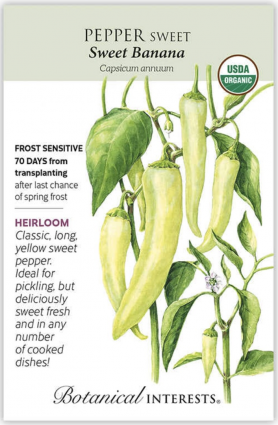 Organic Sweet Banana Sweet Pepper Seeds