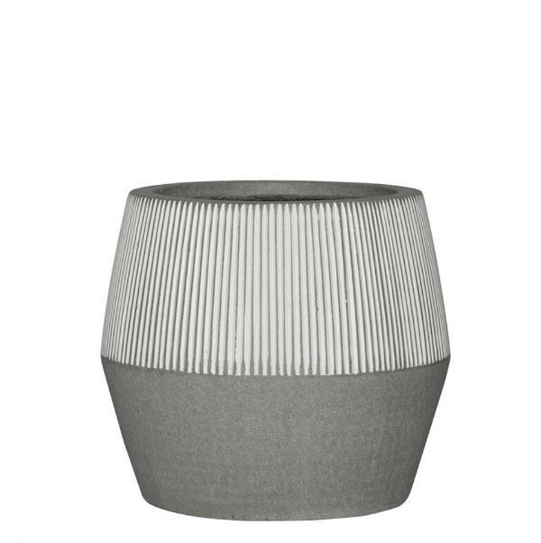 Harley S White Stripe Planter 14.17"
