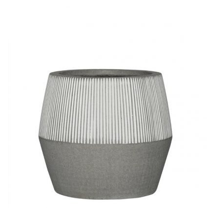 Harley S White Stripe Planter 14.17"
