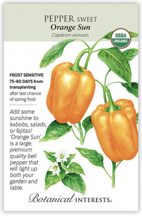 Organic Orange Sun Sweet Pepper Seeds