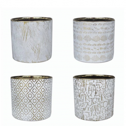 Light Golden Patterns Planter Assortment 5"