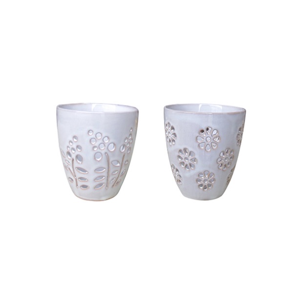 ORCHID POT, 3" WHITE TOM ASORT
