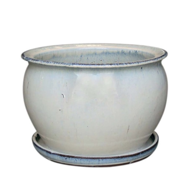 Beige Fish Bowl Planter 10" 
