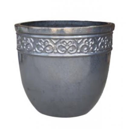 PLANTER, 11" TUCSON MATTE SILVER