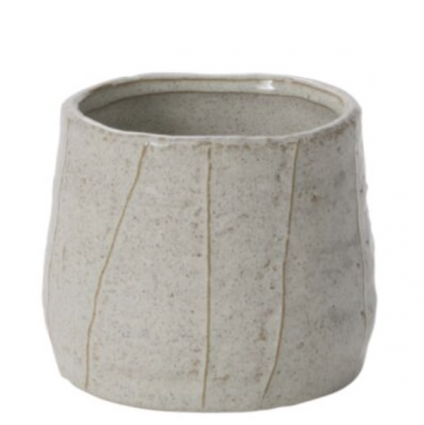 POT, MORGAN 5" X 4.5" OFF WHITE