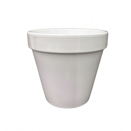 White Powder Coated Standard Pot 5.25"