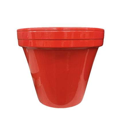 Bright Red Powder Coated Standard Pot 7.75"