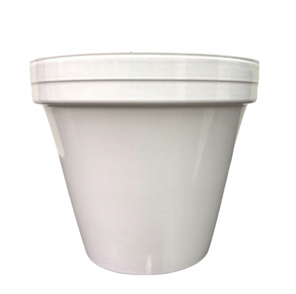 White Powder Coated Standard Pot 7.75"