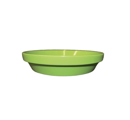 Bright Green Powder Coated Saucer 4.25"