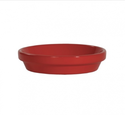 Bright Red Powder Coated Saucer 4.25"