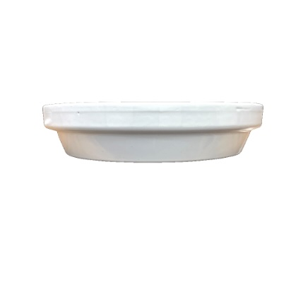 White Powder Coated Saucer 4.25"