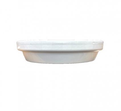 White Powder Coated Saucer 4.25"
