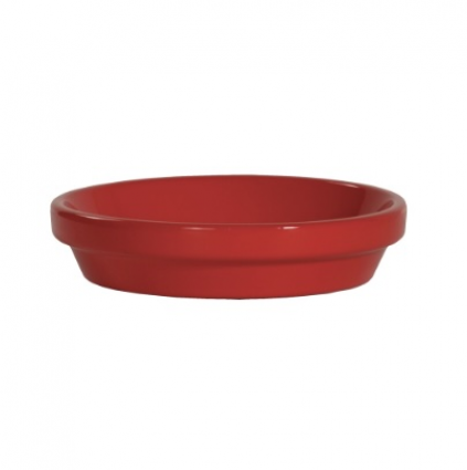 Bright Red Powder Coated Saucer 6"
