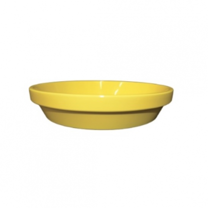 Bright Yellow Powder Coated Saucer 6"