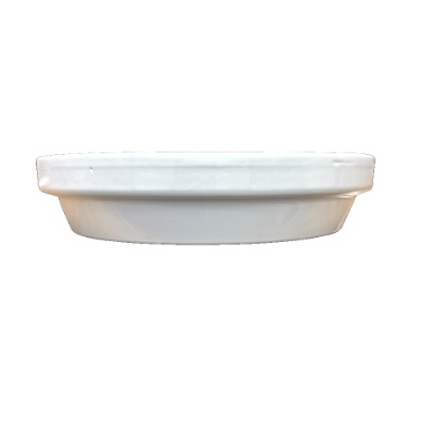 White Powder Coated Saucer 6"