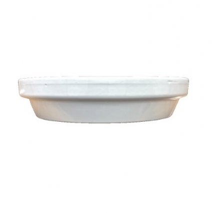 White Powder Coated Saucer 6"