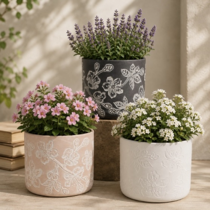 Vianna Planter with Drain Hole & Liner 5.3"