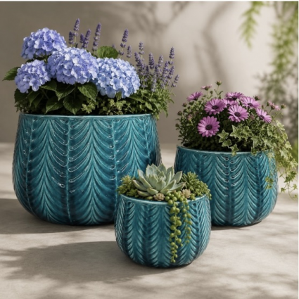 Turquoise Zola Pot 11.4"