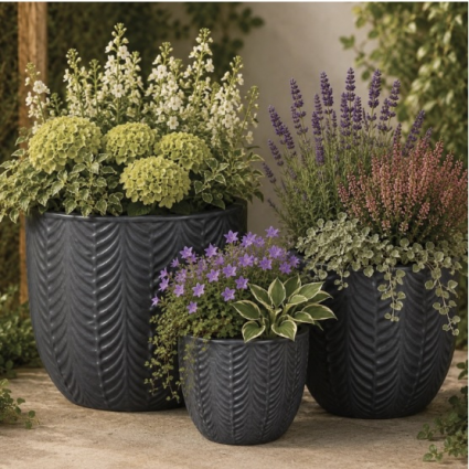Matte Black Holt Pot 7.7"