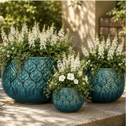 Turquoise Enya Pot 14.6"