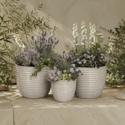 White Raelynn Pot 15"