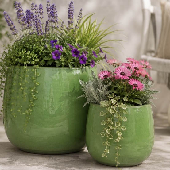 Spring Green Samira Pot 19"