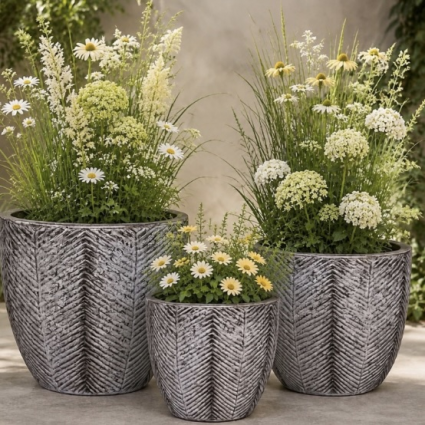 Blossom Black Calix Pot 15"