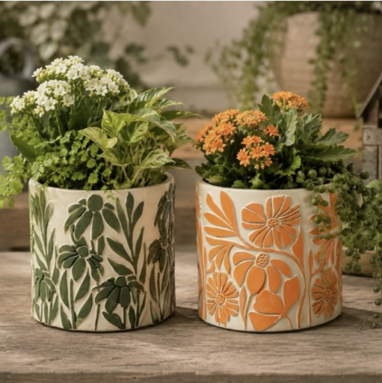 Jazlyn Planter with Drain Hole & Liner 7.1"