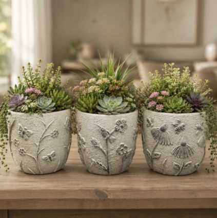 Eliza Planter with Drain Hole & Liner 5.9"